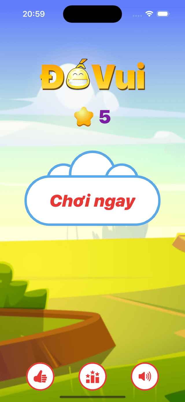 Màn hình game Đố Vui